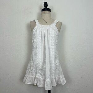 NWT Giocam Boho Cotton Crochet White Beach Tank Top Large